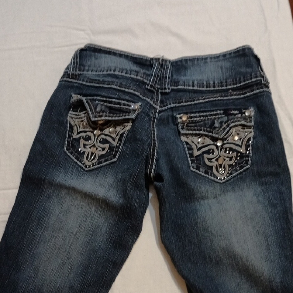 Angels Jeans Dark Blue Straight Leg Denim - Picture 4 of 4